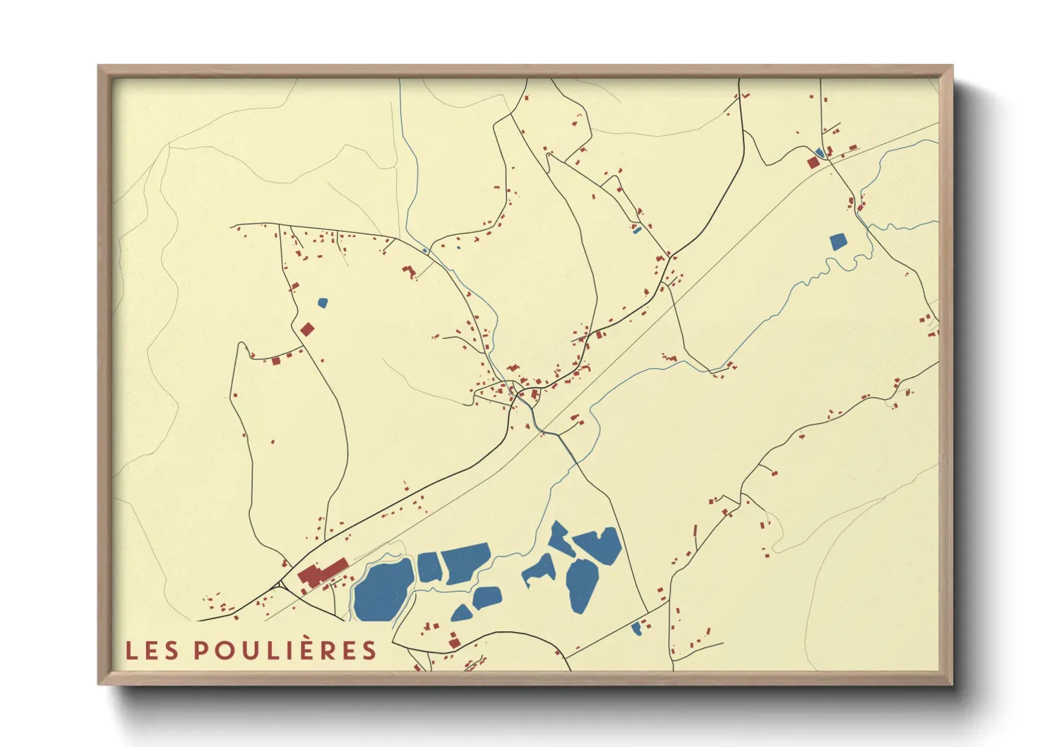 Un poster carteLes Poulières