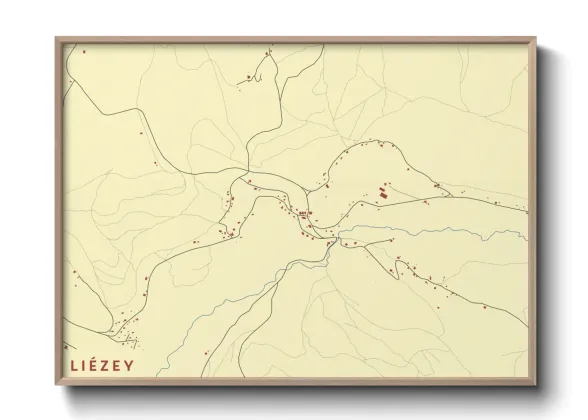 Une affiche de carte sur Liézey