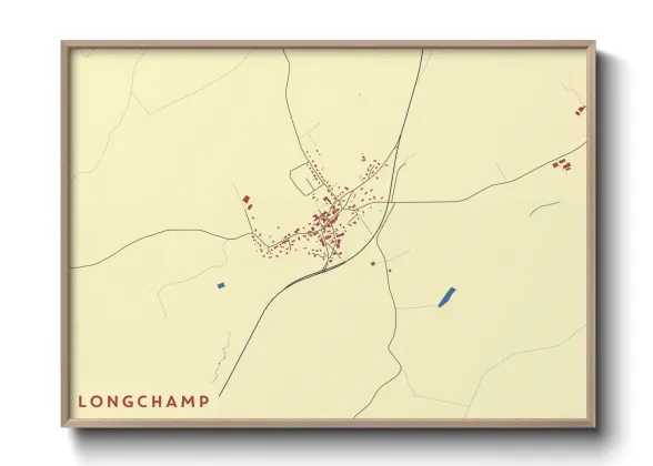 Une affiche de carte sur Longchamp