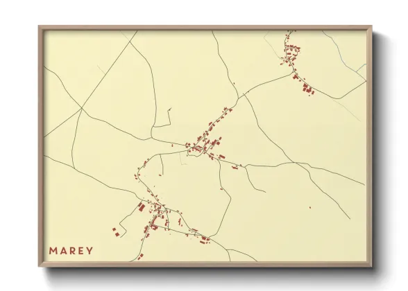 Une affiche de carte sur Marey