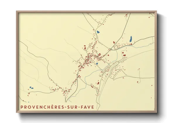 Une affiche de carte sur Provenchères-sur-Fave
