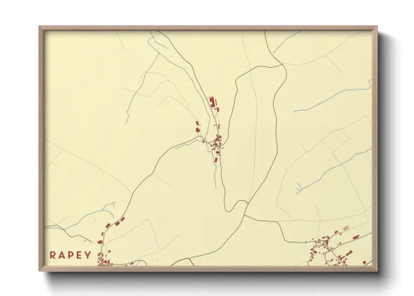 Une affiche de carte sur Rapey