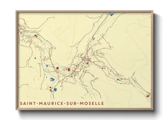 Une affiche de carte sur Saint-Maurice-sur-Moselle