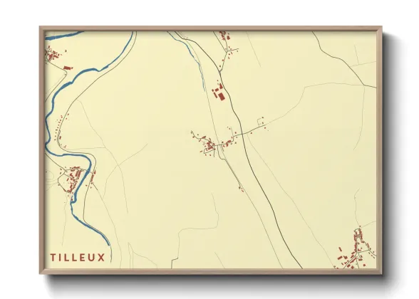 Une affiche de carte sur Tilleux