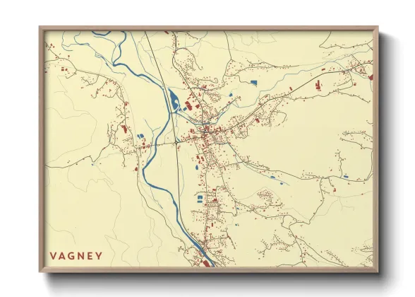Une affiche de carte sur Vagney