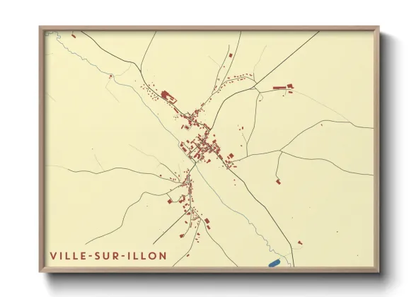 Une affiche de carte sur Ville-sur-Illon