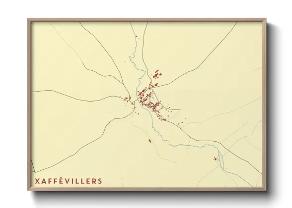 Une affiche de carte sur Xaffévillers
