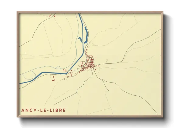 Une affiche de carte sur Ancy-le-Libre