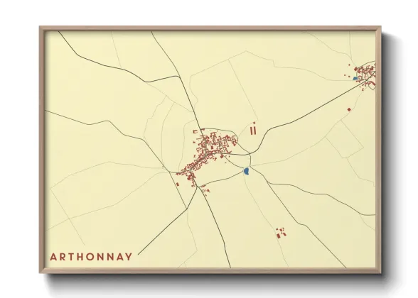 Une affiche de carte sur Arthonnay