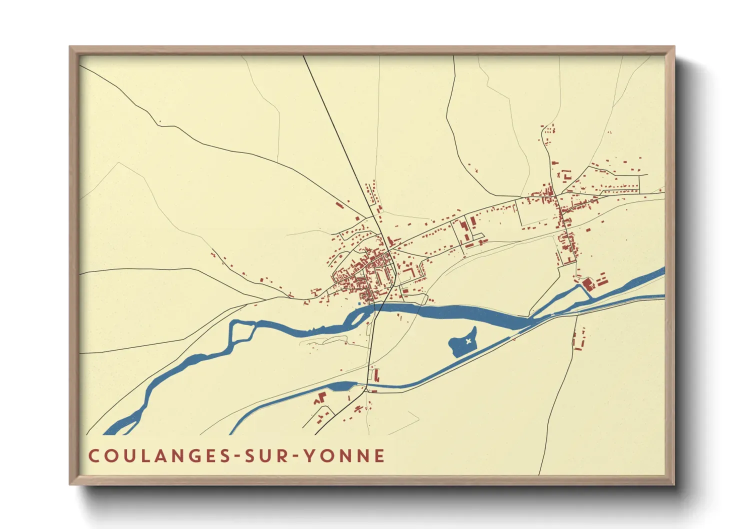 Un poster carteCoulanges-sur-Yonne