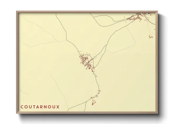 Une affiche de carte sur Coutarnoux