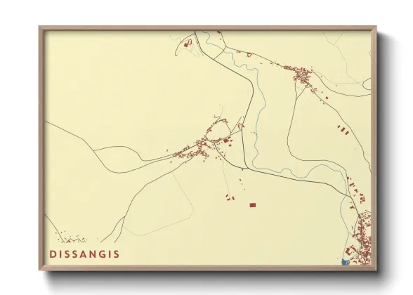 Une affiche de carte sur Dissangis