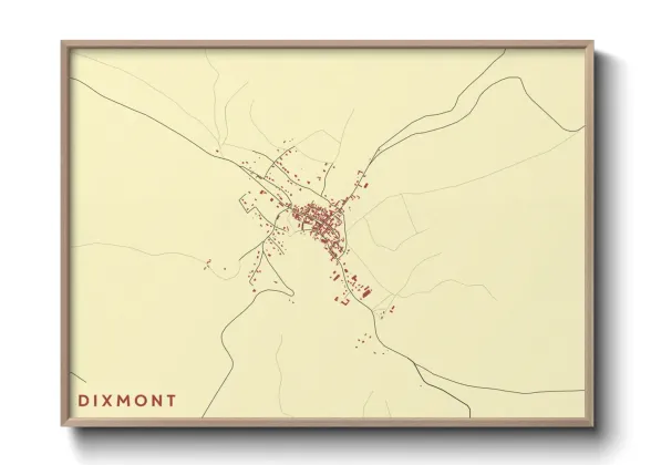 Une affiche de carte sur Dixmont