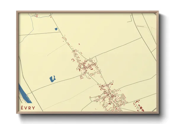 Une affiche de carte sur Évry