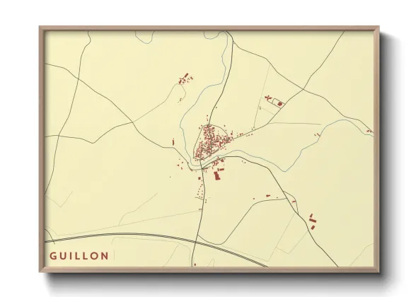 Une affiche de carte sur Guillon