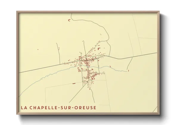 Une affiche de carte sur La Chapelle-sur-Oreuse