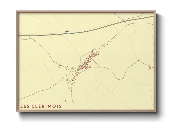 Une affiche de carte sur Les Clérimois
