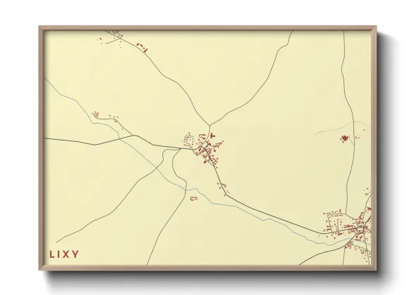 Une affiche de carte sur Lixy