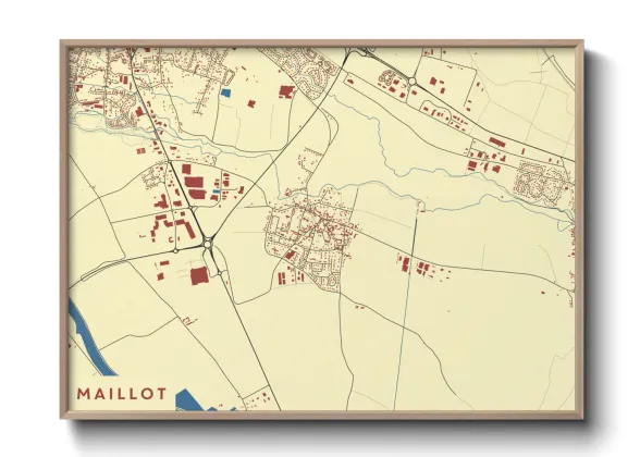 Une affiche de carte sur Maillot