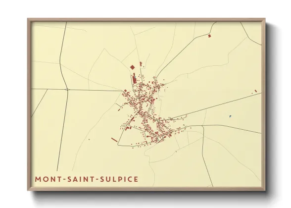 Une affiche de carte sur Mont-Saint-Sulpice