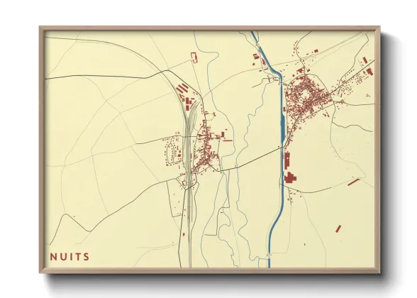 Une affiche de carte sur Nuits