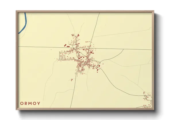 Une affiche de carte sur Ormoy