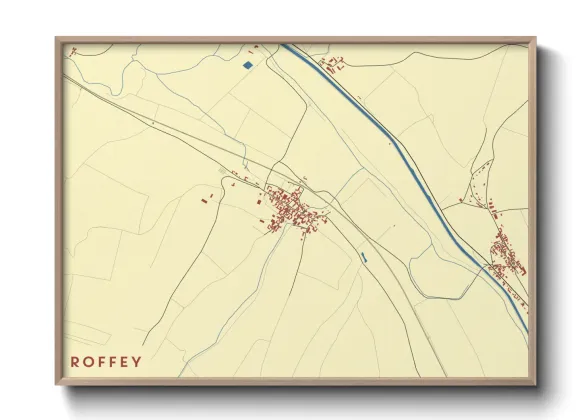 Une affiche de carte sur Roffey