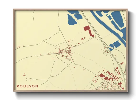 Une affiche de carte sur Rousson