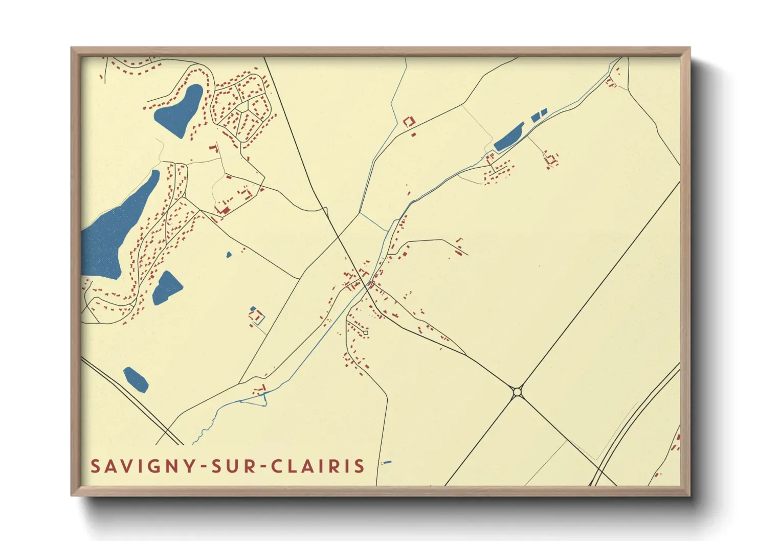 Un poster carteSavigny-sur-Clairis