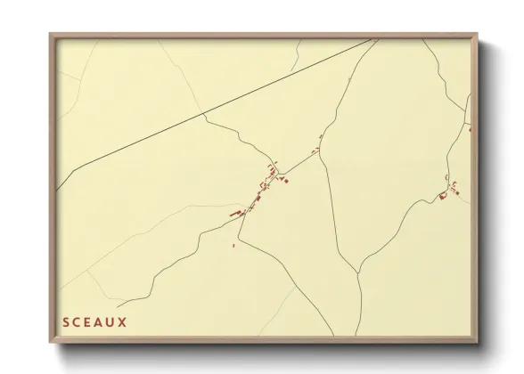 Une affiche de carte sur Sceaux