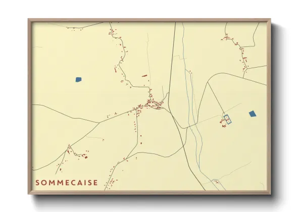 Une affiche de carte sur Sommecaise