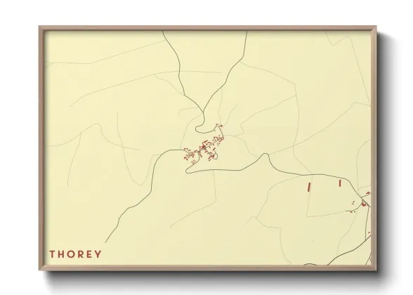 Une affiche de carte sur Thorey