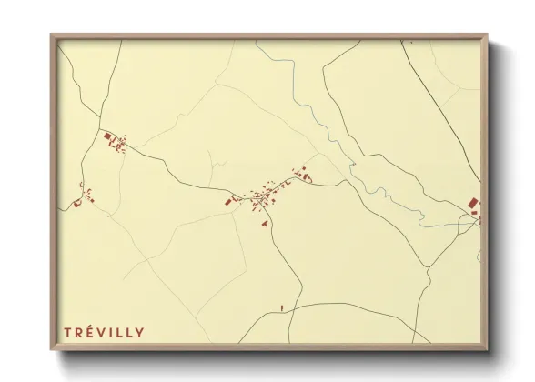 Une affiche de carte sur Trévilly