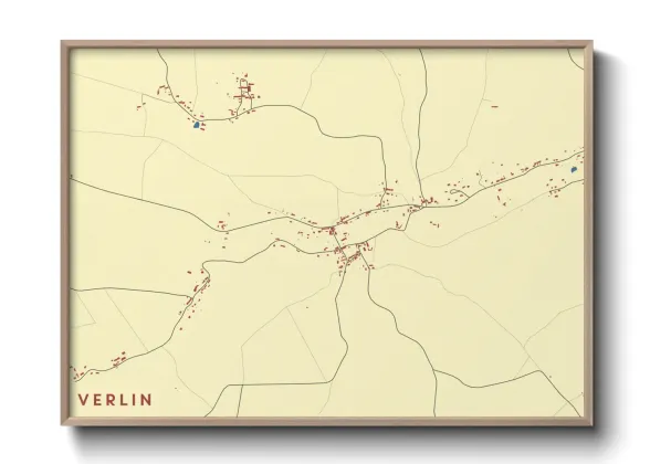 Une affiche de carte sur Verlin