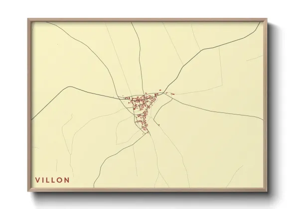 Une affiche de carte sur Villon