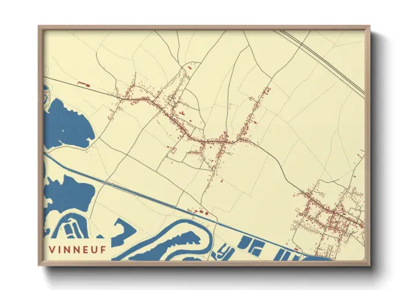 Une affiche de carte sur Vinneuf