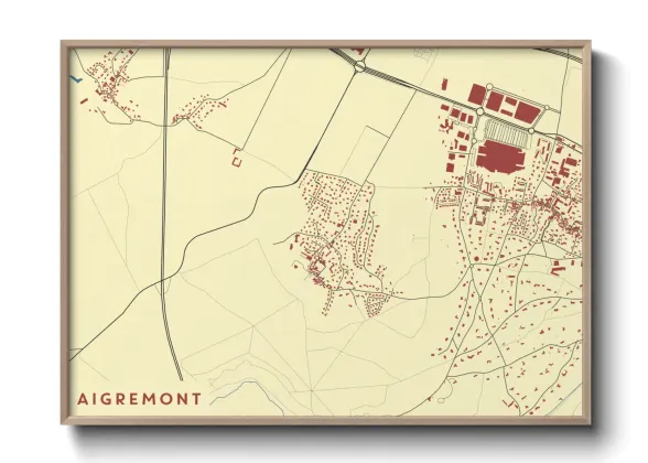 Une affiche de carte sur Aigremont