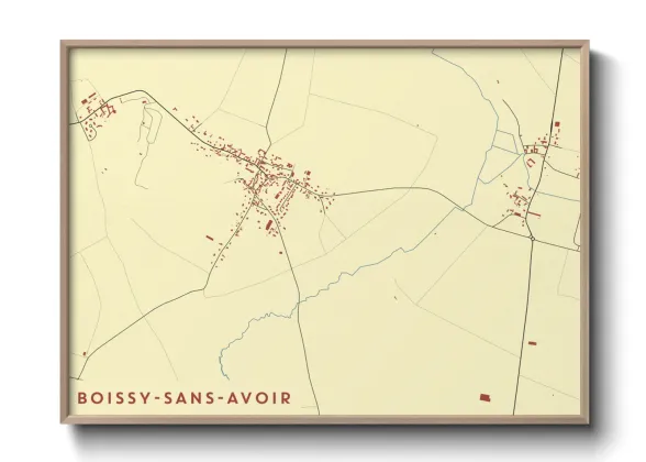 Une affiche de carte sur Boissy-sans-Avoir