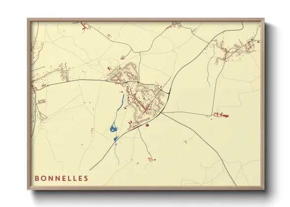 Une affiche de carte sur Bonnelles