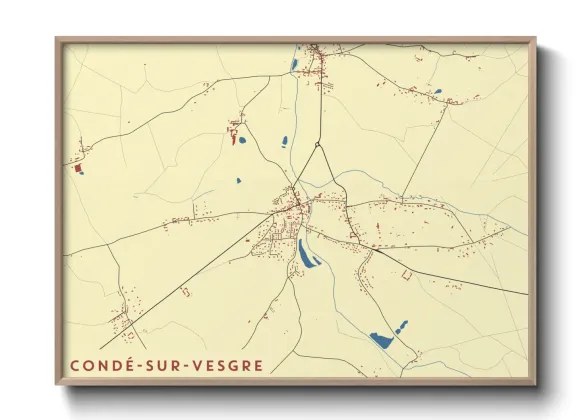 Une affiche de carte sur Condé-sur-Vesgre