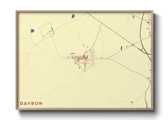 Une affiche de carte sur Davron