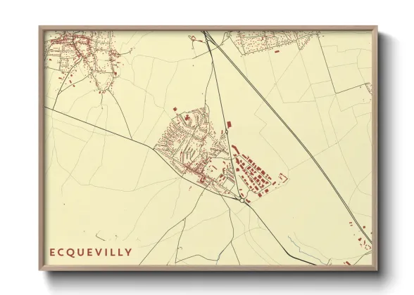 Une affiche de carte sur Ecquevilly