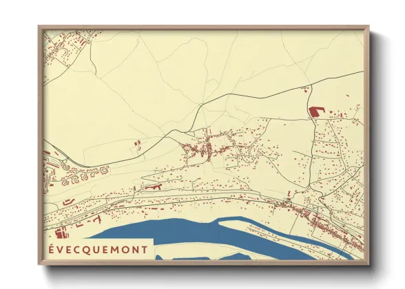 Une affiche de carte sur Évecquemont