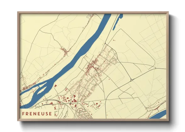 Une affiche de carte sur Freneuse