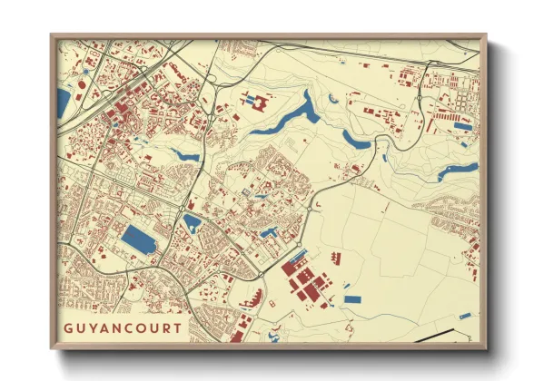 Une affiche de carte sur Guyancourt