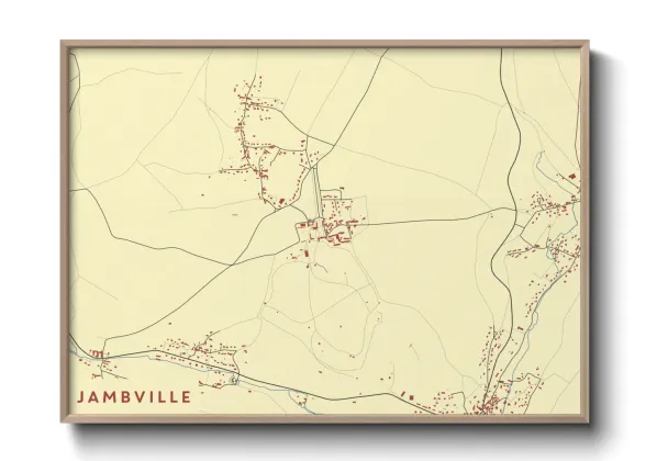 Une affiche de carte sur Jambville