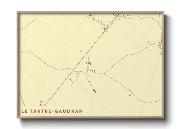 Une affiche de carte sur Le Tartre-Gaudran