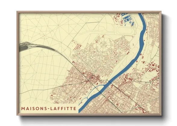 Une affiche de carte sur Maisons-Laffitte