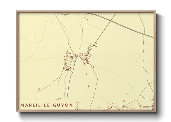 Une affiche de carte sur Mareil-le-Guyon