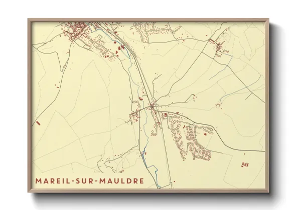 Une affiche de carte sur Mareil-sur-Mauldre